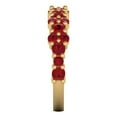 thumbnail image 4 of 0.98 ctw Wedding Band for Women - 18K Yellow Gold Simulated Ruby Stackable Eternity Ring, 4 of 6