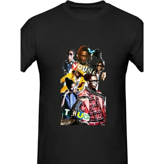 Black trendy fashionable casual T-shirt 100% cotton