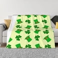 thumbnail image 1 of Balery St. Patrick's Day Manta de Franela con Dibujo, Lujo Ultra Suave y Cálido, Antipelusa y Resistente a las Arrugas para Cama, Sofá, Camping -40"x30", 1 of 6