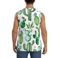 thumbnail image 4 of Bingfone Cactus Plants1 Pattern Men's Tank Tops Workout Sleeveless Tee Shirts Running Beach Tanks for Men-Medium, 4 of 8