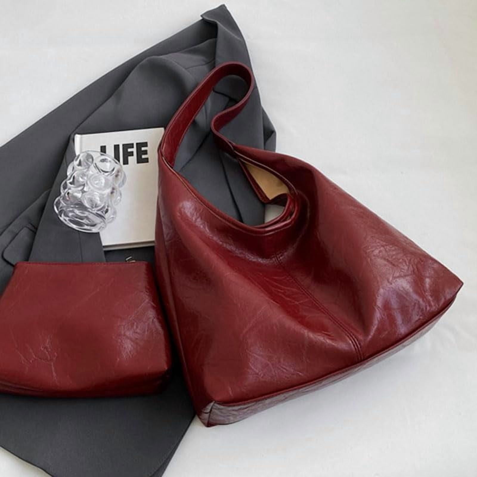 Purses for Women Slouchy Hobo Bag Soft PU Leather Hobo Bags for women Large Capacity Work Tote Bag Shoulder Handbag