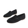 thumbnail image 6 of Miluxas Loafers for Women Comfort Suede Shoes Solid Casual Slip on Womens Retro Shallow Mouth Flats Shoes Black 6.5(38), 6 of 9