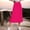 #50Hot Pink, variant on High Waist A Line Midi Long Skirt for Women Hidden Elastic Waistband Split Hem Skirt