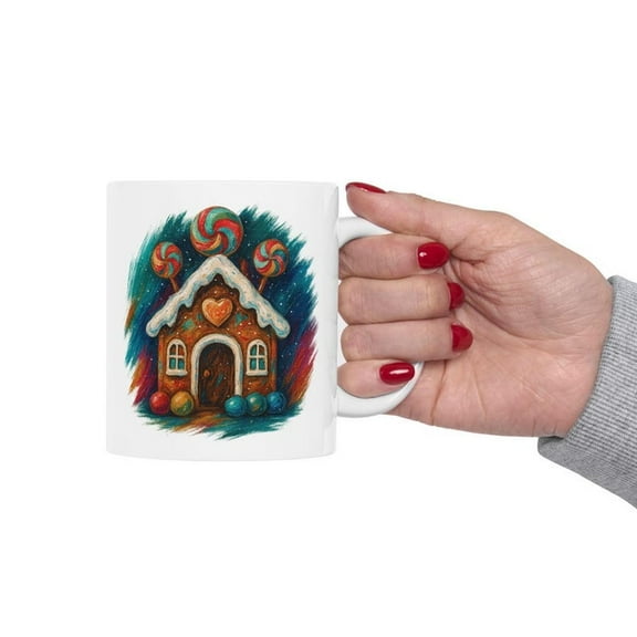 Gingerbread House Ceramic Mug, CH1Ristmaoliday DE1cor
