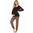 thumbnail image 3 of Ekouaer Maternity Pajama Set Nursing Pjs Women Breastfeeding Pregnancy Postpartum Clothes Long Sleeve Top & Pant with Pockets, 3 of 6