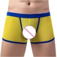 thumbnail image 4 of Hombres Casual Moda Sólido Sexy Ropa interior Gold Dot Mesh Rayas Boxer Transpirable Hip Shorts Pompotops qyievc5248, 4 of 7