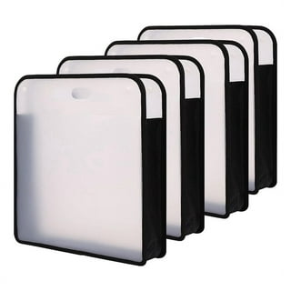 Foldable Scrapbook Paper Storage Organizer, 12x12 Scrapbook Paper Storage,  Plastic File Organizer, Beige, 3 Pack