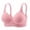 Pink1, variant on Ohufall Daily Bras for Women Lace Large Size Adjustable Strap Bra Thin Gathered Seamless Underwear