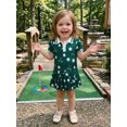 thumbnail image 5 of BemeyourBBs Toddler Baby Girl Golf Dress Outfit Little Baby Girl Summer Dress Short Sleeve Turn Down Collar Golf Themed Print A Line Pleated Dress, 5 of 9