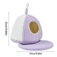 thumbnail image 3 of Warm Bird Nest House with Cushion, Winter Snuggle Hut Hammock for Small Birds, Hanging Cage Accessories or Ground Desktop Use, Comfortable Indoor Pet Bed, 3 of 6