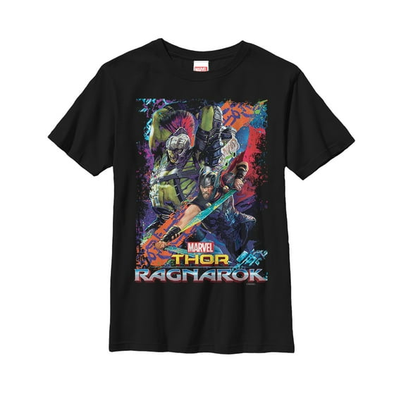 Boy's Marvel Thor: Ragnarok Hulk Color Frame  Graphic Tee Black Small