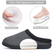 LORDFON Memory Foam Mens Slippers Slip-On House Slippers