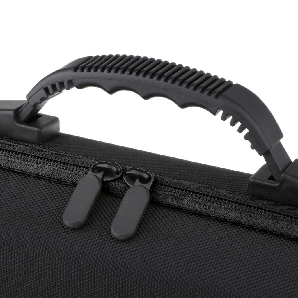 Wswqop Essential Oils Case Travel Holder Hard Shell Holds 60 Bottles 5ml-15ml Black
