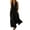 Black Dress, variant on Miluxas Women's Boho Sleeveless Maxi Dress Ruffle Hem Zipper V Neck Loose Flowy Long Dress with Elastic Waist & Pockets Summer Vacation Outfits Wine