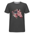thumbnail image 2 of Elvqul Summer Shirts for Men Fourth of July Patriotic Pullover Independence T-Shirts Short Sleeve Dark Gray Travel Mens Shirts Crew Neck, 2 of 5
