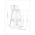 thumbnail image 7 of Atlin Designs 30" Metal Curved Back Bar Stool in Distressed White (Set of 2), 7 of 7