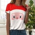 thumbnail image 2 of UngA Christmas Tee Shirts for Women Graphic Crew Neck Shirt Casual Holiday Short Sleeve Tee Xmas Funny Printed Winter Tshirt Tops Christmas Shirt for Women (Watermelon Red,S), 2 of 7