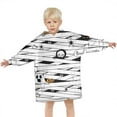 thumbnail image 3 of Spooky Halloween Pattern Blanket Hoodies for Kids 6-13YR Oversize Wearable Blanket Hoodies for Boys Girls Teens, 3 of 7