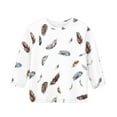 thumbnail image 4 of Delliss Girls Flower Print Crew Neck Blouse Classic Comfy Top White 9 Years, 4 of 5