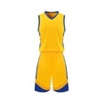 thumbnail image 5 of RKSTN Soccer Maillot Enfants Sans Manches Col Rond Chandail de Soccer avec Shorts Ensemble d'Uniforme d'Entraînement 2 Pcs Ensemble de Maillot de Soccer (Jaune, TP) Unisexe, 5 of 5