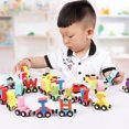 thumbnail image 4 of Lubelski 27Pcs/Set Magnetic Number Alphabet Animal Mini Train Cars Education Kids Toy, 4 of 8