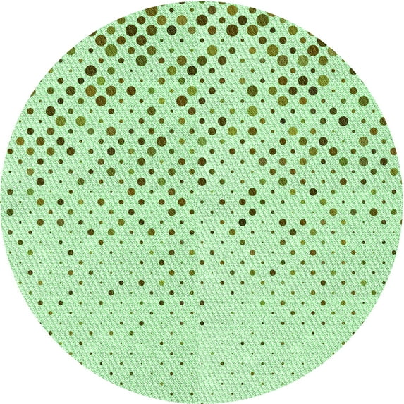 Ahgly Company Indoor Round Patterned Mint Green Area Rugs, 5' Round