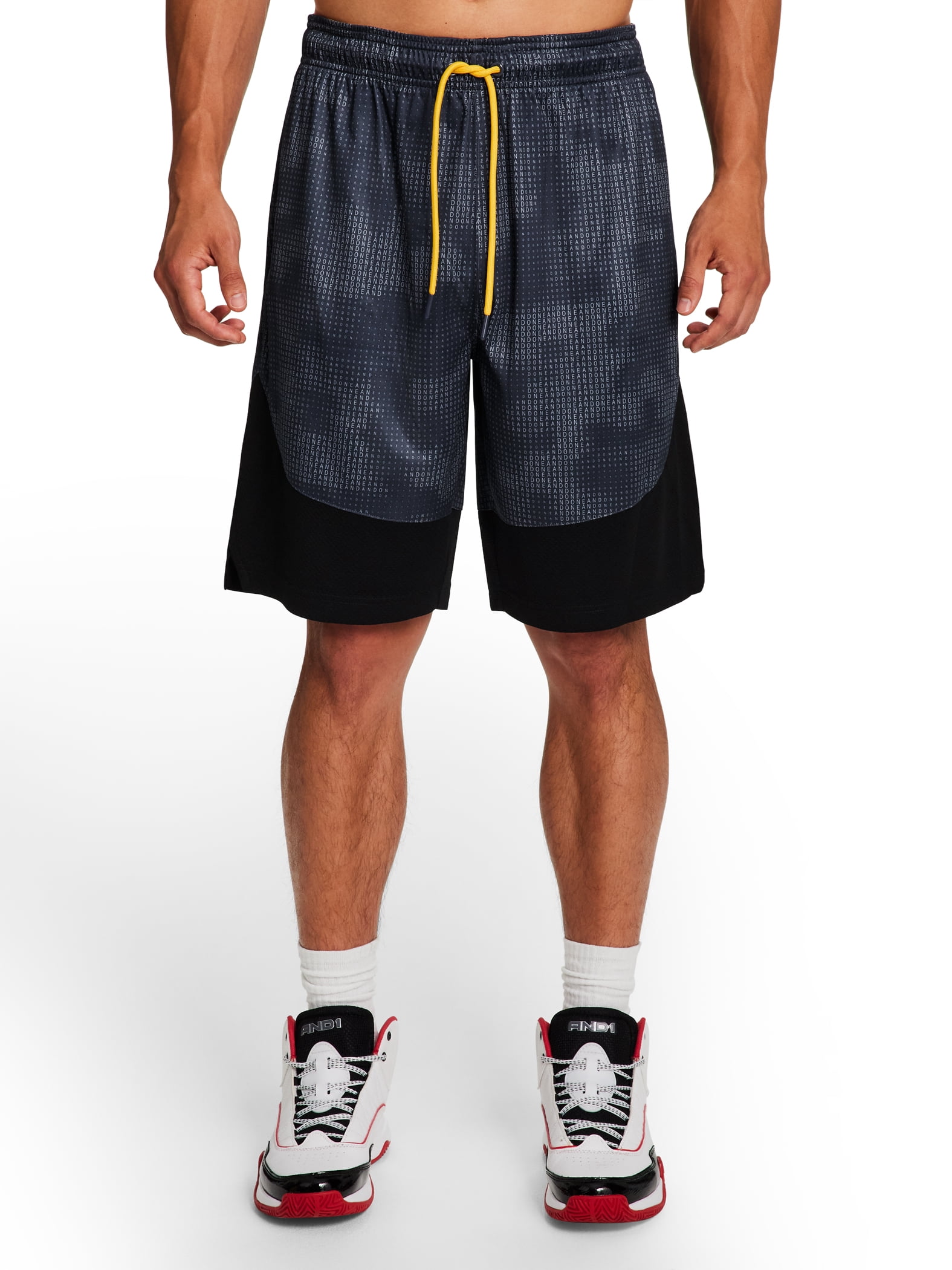 AND1 Men's and Big Men's Active Dribbling Short, 10" Inseam, up to Size 5XL