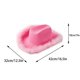thumbnail image 2 of Sombrero vaquero rosa con plumas boa plumas esponjosas Brim sombrero vaquero de tamaño adulto para fiestas de ropa para mujeres solteras, 2 of 5
