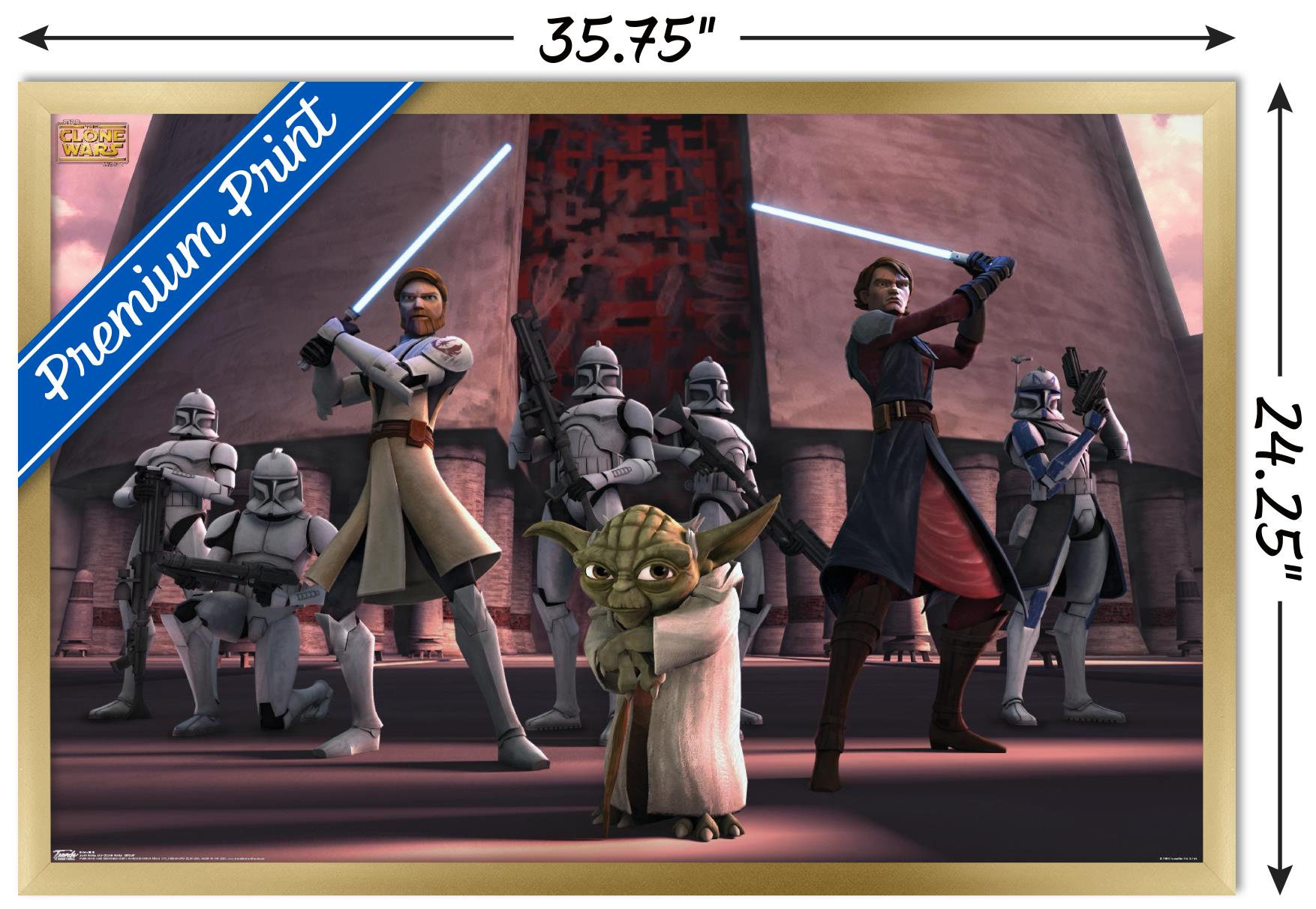 Star Wars: The Clone Wars - Group Wall Poster, 22.375" x 34", Framed - image 3 of 5