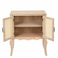 thumbnail image 4 of LuxenHome Natural Wood Finish Accent Cabinet, 4 of 11