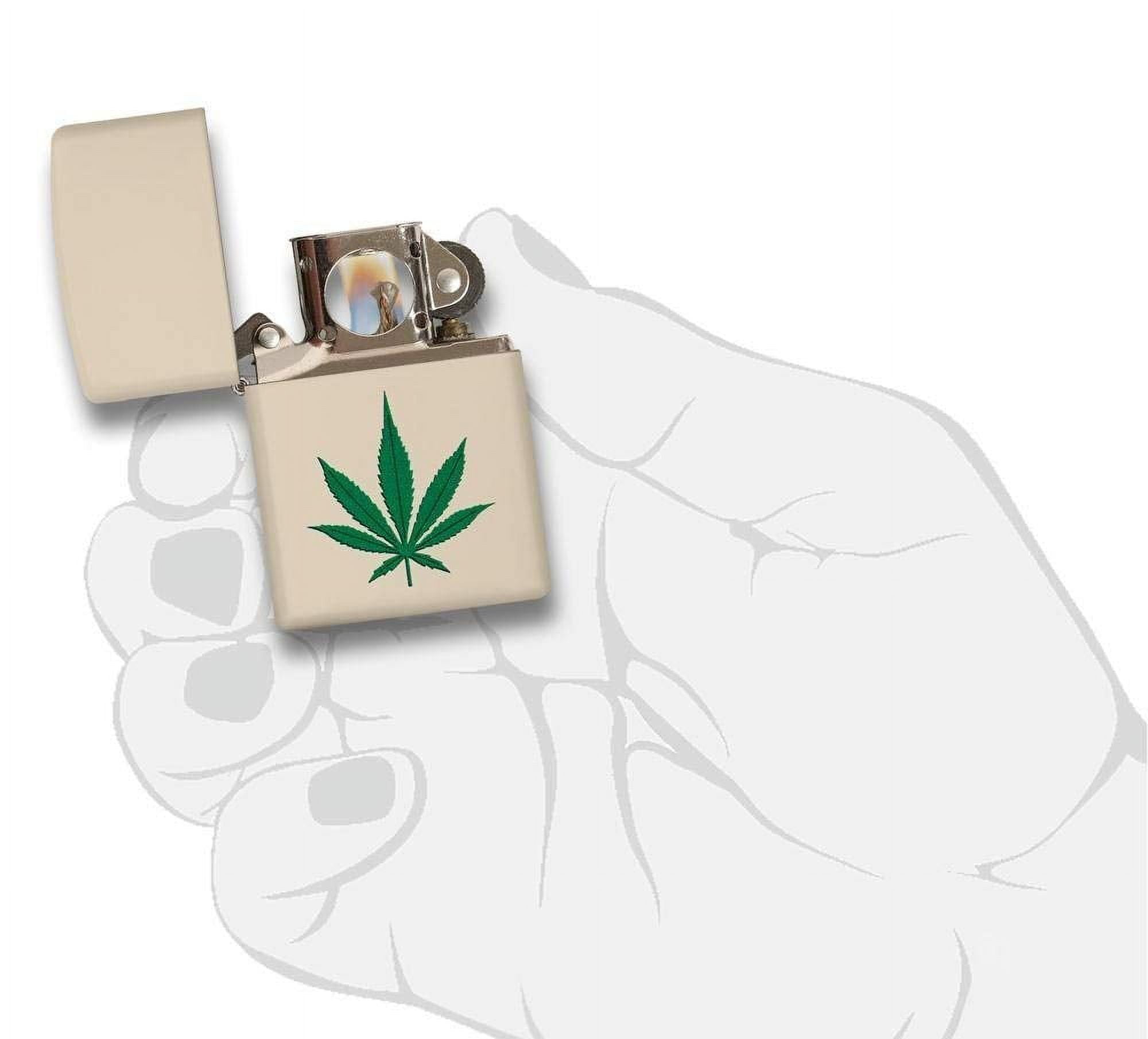 Zippo Manufacturing ZIP-216CI406218 2019 Leaf Lighter - Cream & Green Matte