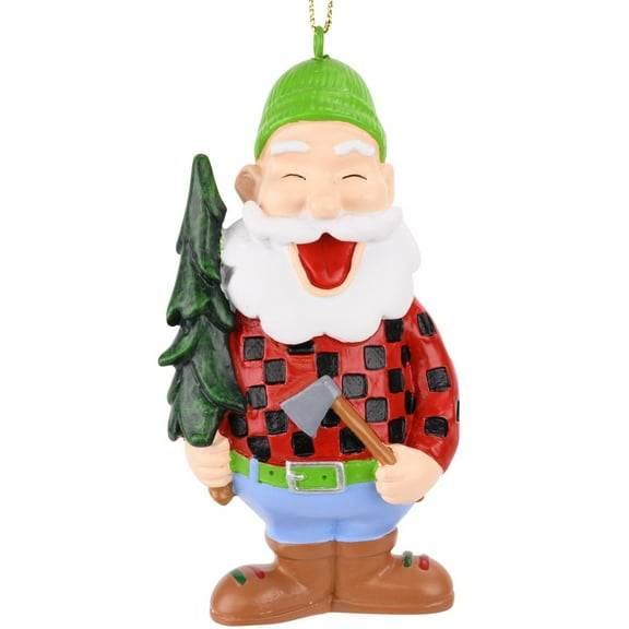 Tree Buddees Lumberjack Santa with Xmas Tree Christmas Ornament