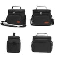 thumbnail image 7 of Lunch Bags for Women Men, Leakproof Lunch Box with Adjustable Shoulder Strap, Reusable Lunch Bags for Office Work School Picnic Beach, Lunch Cooler Bag, 7L Lunch Pail, Black, 7 of 7