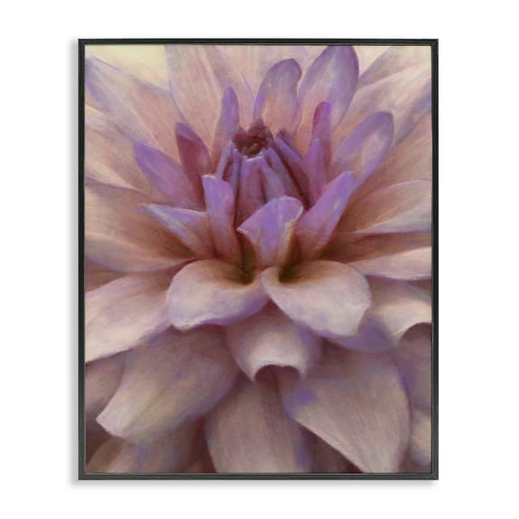 Stupell Industries Purple Dahlia Petals Botanical & Floral Painting Black Framed Art Print Wall Art, 11 x 14