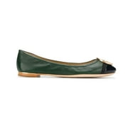 Tory Burch Ladies Minnie Patent Cap-Toe Ballet Flats in Green