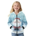 thumbnail image 3 of POLERO Little & Big Girls Zip Up Hoodie Cute Santa Claus Print Long Hoodies Jacket for Girl, Kids Christmas Full Zipper Hooded Fashion Sweatshirt, Size S, 3 of 8