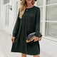 thumbnail image 5 of Vestido de punto de mujer de moda Color sólido O Cuello de manga larga Casual Elegante Vestido de in Abanopi Medio, 5 of 7