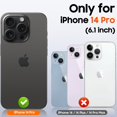 thumbnail image 2 of Funda tipo cartera para iPhone 14 Pro BSNRM con tarjetero, color negro, 2 of 9