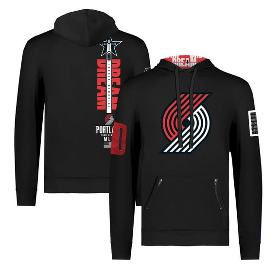 Unisex FISLL x Black History Collection  Black Portland Trail Blazers Pullover Hoodie