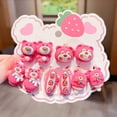 thumbnail image 3 of Set de accesorios para el cabello para niños, diseño de oso de fresa (3 unidades), 3 of 7