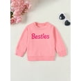 thumbnail image 3 of Mommy and Me Matching Outfits Letter Print Round Neck Pullover Long Sleeve Sweatshirts Tops, 3 of 9