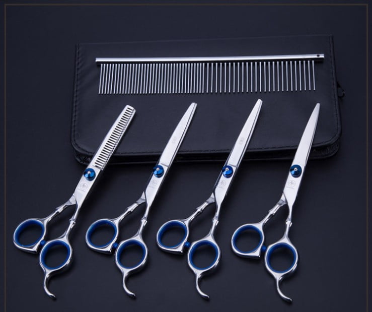 Dog Grooming Scissors Set, Safety Round Blunt Tip Grooming Tools