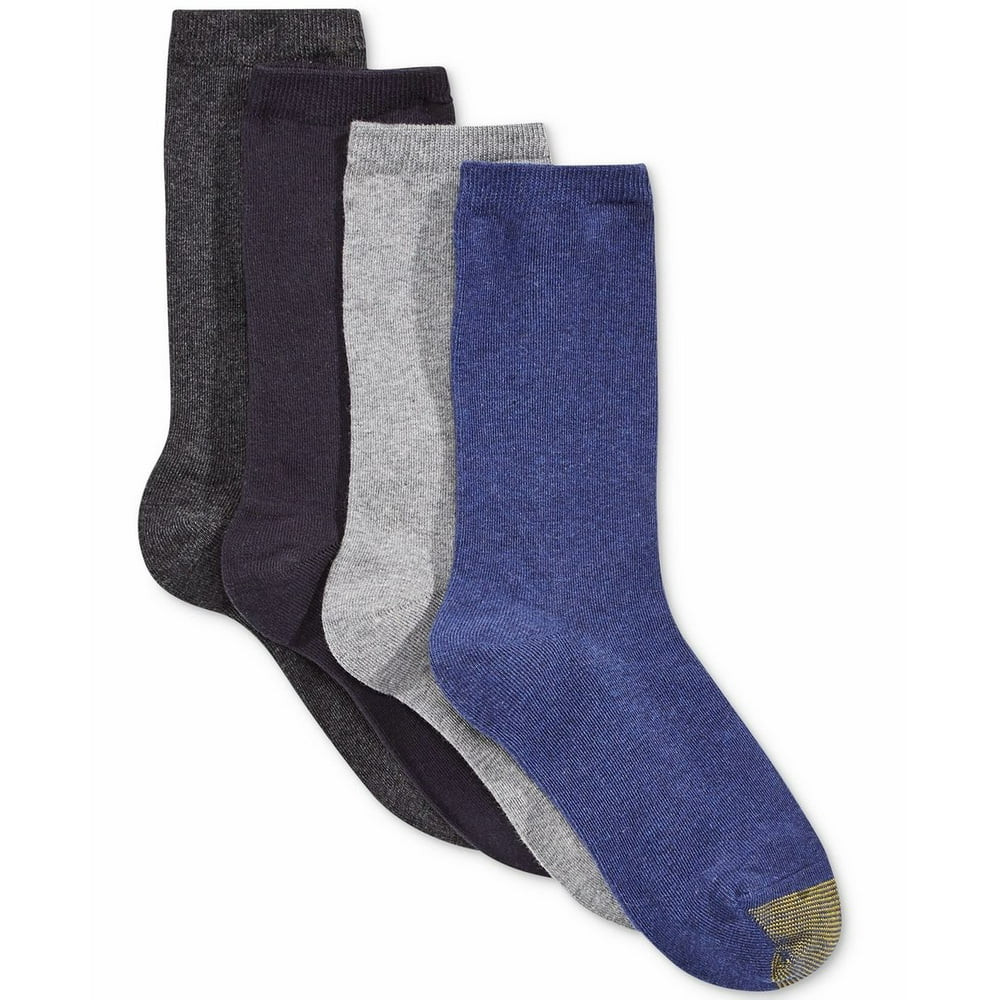 GOLDTOE - Gold Toe Women's 4 Pack Ultra-Soft Flat-Knit Crew Socks ...