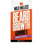 Wild Willies Beard Growth Gummies Supplement for Men - with Biotin & 19 Vitamins for Stronger, Thicker Facial Hair - 60 Gummies