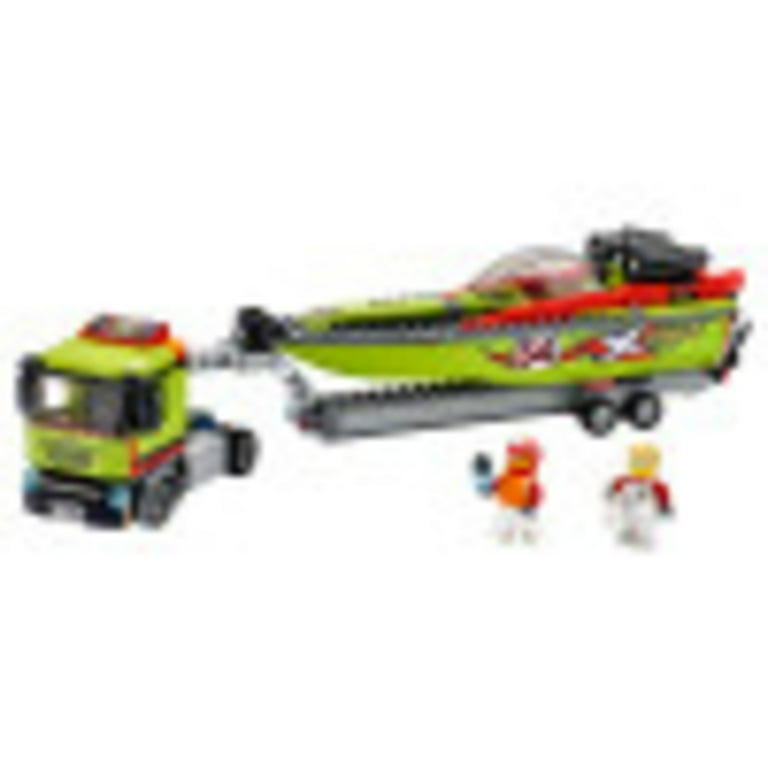 LEGO City Race Boat Transporter 60254 with Truck Transport Road