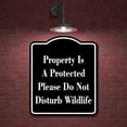 thumbnail image 2 of Property Is A Protected Do No Disturb Wildlife BLACK Aluminum Composite Sign, 15"x18", 2 of 9