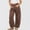 Coffee, variant on Women's Corduroy Pants Barrel Mid-Rise Elastic Waist Cord Pants Casual Wide Leg Baggy Trouser with Pockets 2026 Spring Summer Limited-time offer