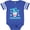 Football Blue and White, variant on Inktastic Baby's 1st Chrismukkah with Cute Snowman and Snowflakes Boys or Girls Baby Bodysuit