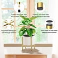 thumbnail image 2 of Metal Plant Stand for Indoor Plants, Adjustable for 8, 9, 10, 11, 12 Inch Planters, Mid-Century Stable Stylish Corner Plant Stand for Outdoor, Gold, 1 Pack, Pot Not Included, 2 of 6