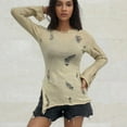 thumbnail image 4 of Wancir Womens Casual Polka Dots Tops Crewneck Long Sleeve Shirts Fall 2024 Lightweight Loose Sweatshirts, 4 of 5